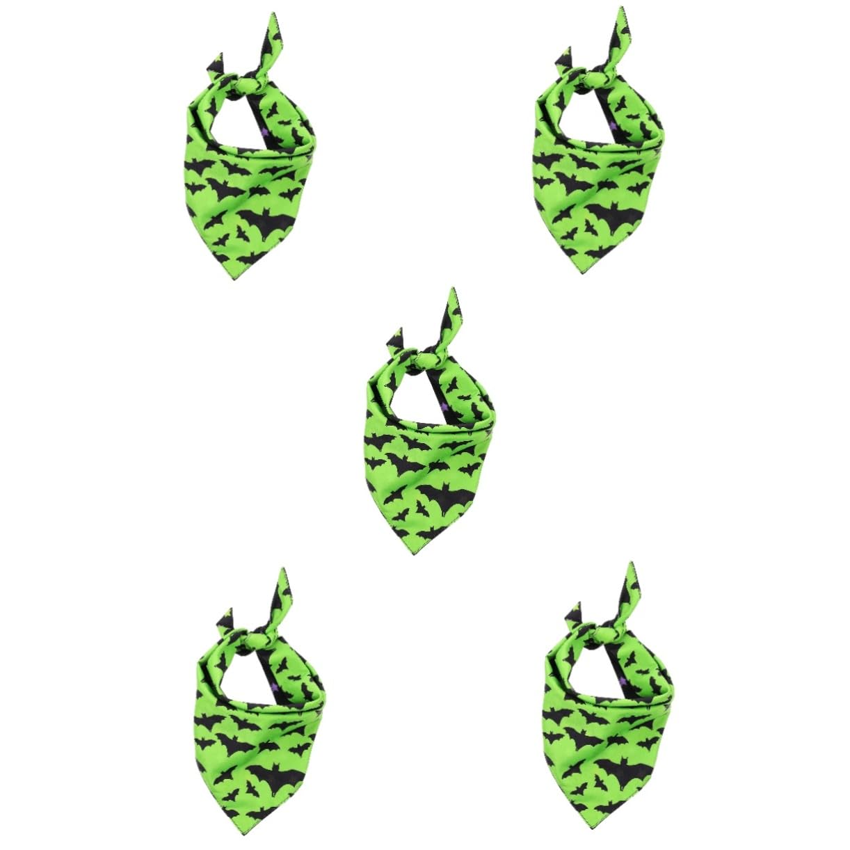 BESPORTBLE 5pezzi Bandana per Scarf Decorativo per Domestici Accessorio per Pet Halloween Facile Indossare e Lavabile Colori