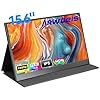 Arwoeis 15.6″ Portable Monitor 1080P FHD IPS Travel Monitor,USB-C HDMI Portable Monitor for Laptop,PC,Mac Phone,Xbox,Swich,PS,w/Premium Smart Cover,VESA Support