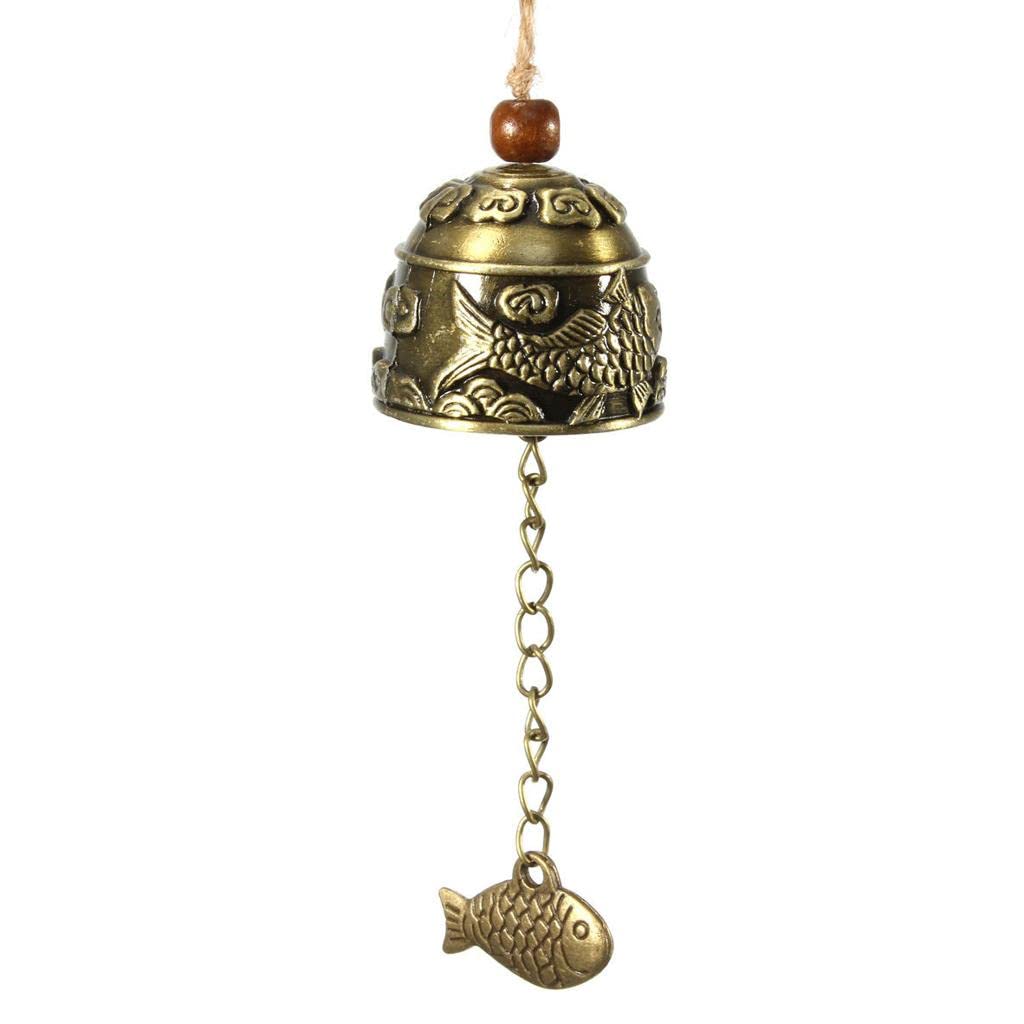 CLUB BOLLYWOOD Chinese Fish Feng Shui Bell Blessing Good Luck Fortune Hanging Wind Chime | Other Feng Shui | Other Feng Shui-image-5