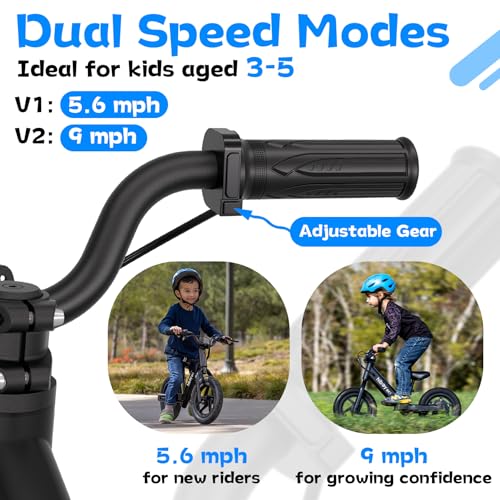 Hiboy Electric Balance Bike for Kids, 12-Inch Tires, 5.6/9