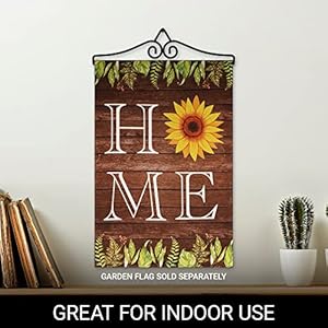 G128 Garden Flag Wall Hanger Black Wrought Iron Small Flag Hanger Heavy Duty Garden Flag Holder Ideal for FlagBanner with Width Smaller than 13 Christmas Decor