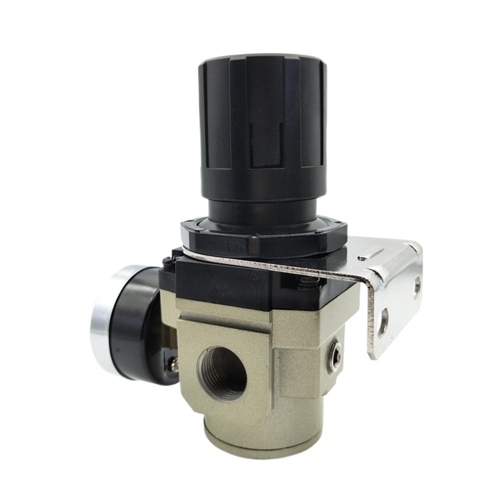 AR3000-03 Válvula reguladora de presión de rosca PT de 3/8 "regulador de filtro neumático de aire con manómetro ajustable de 0-1MPa Toda la estructura es simple y compacta.