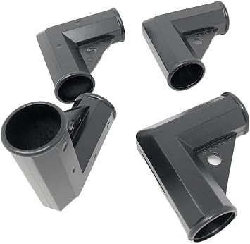 Chain Link Fence Black Corner Clamps Hex Shape Fits O.D. 1-3/8" Inch Round Post