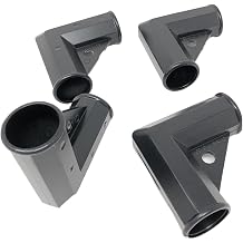 Chain Link Fence Black Corner Clamps Hex Shape Fits O.D. 1-3/8" Inch Round Post
