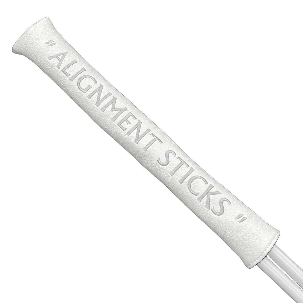 Alignment Stick Headcover Golf Alignment Stick Cover Headcover Holder 13in Hold at Least 2 Sticks - White Soft Synthetic Leather Well Made