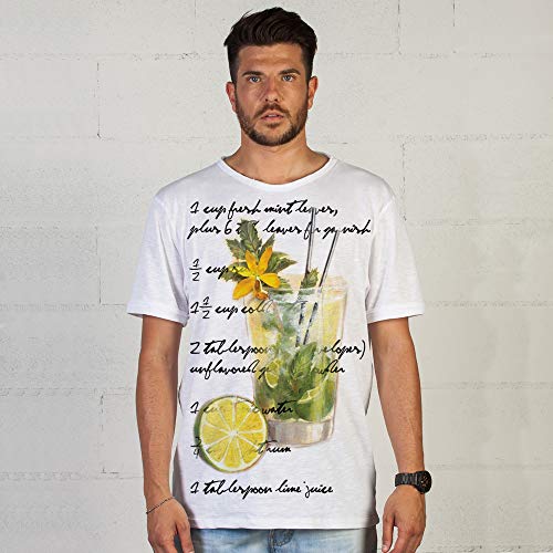 T-shirt homme Hugo XL en jersey coton flammé premium au motif imprimé citron
