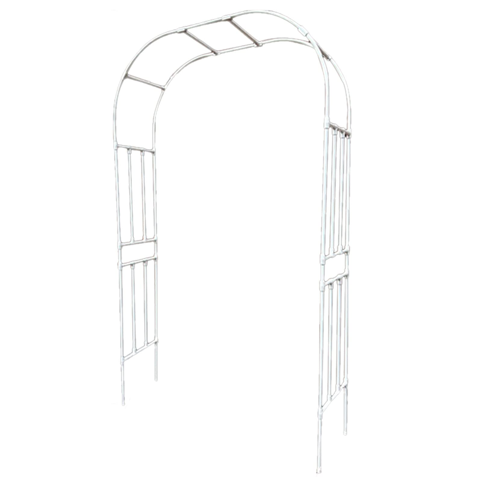 Grande arco per rose resistente alle intemperie per piante rampicanti, arco da giardino ad alte prestazioni, per interni ed esterni, prato, cortile, patio, portico, bianco, 250 cm