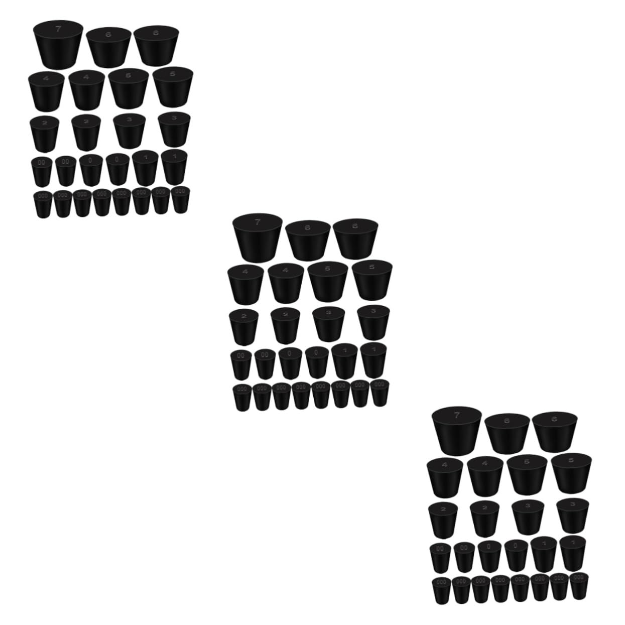 ULTECHNOVO 75pièces Bouchons Caoutchouc Solides Pour Bouteilles Lot De Étanchéité Fiable Pour Équipements De Laboratoire Et Récipients De Cuisine