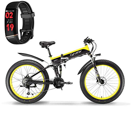 Extrbici Cruiser Bicicleta Eléctrica Plegable XF690 500w 48v 10A Electrónica Grasa Neumática...