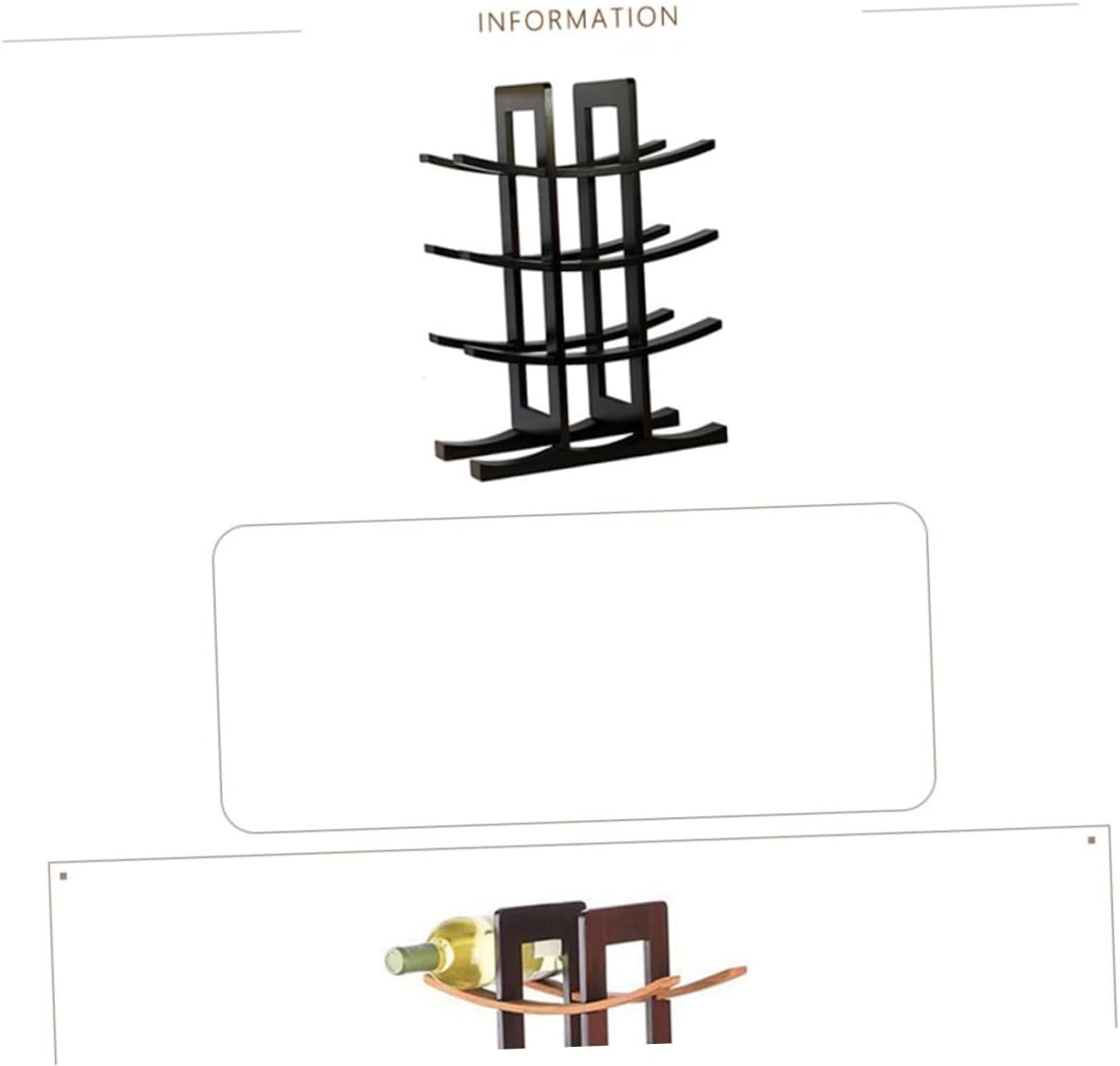 Bamboo Wine Rack Ornaments Farmhouse Style Wine Bottle Holder for Countertop for Display