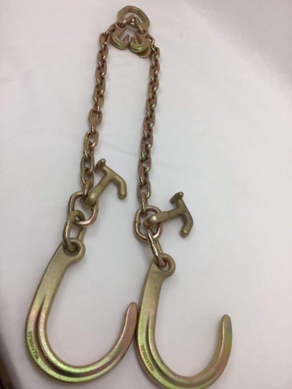 ONE 24 inch V Chain w/ 8 inch Sport J Hook and TJ Hook 5400 lbs WLL 5/16" Grade 70 (1)
