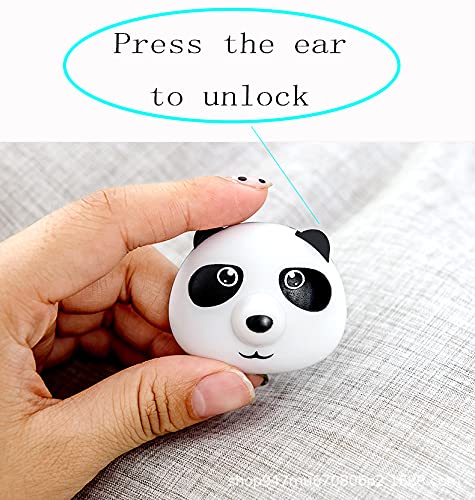 Fayemint 24PCS Cute Panda Bettbezug Greifer, Panda Bettdecken Clips, Bettdeckenbezug-Clips Kunststoff, mit Bringen Sie Einen Entsperrer, für Kunststoff Bettdeckenhalter Bettlaken Matratze… - Image 4