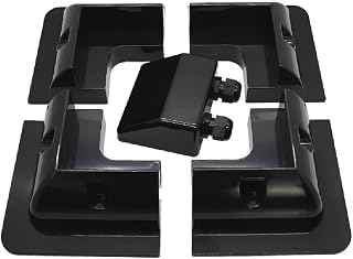 7 soportes de montaje para panel solar, resistentes a los rayos UV, sin taladros, accesorios de panel solar fotovoltaico para RV, barco y caravana, color negro
