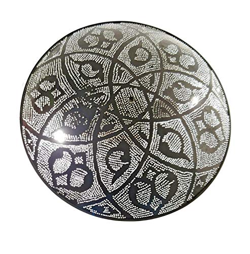 Bm16 Circle Round Tin Moroccan Silver Flush Mount Ceiling Light Fixture Led Lamp #TOP4