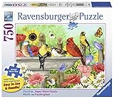 Ravensburger Bathing Birds 19937 750 Piece Large Pieces Jigsaw Puzzle for Adults, Every Piece is Unique, Softclick Technology Means Pieces Fit Together Perfectly