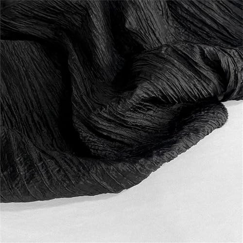 Tissu plissé texturé de créateur en polyester haut de gamme pour robe - 4