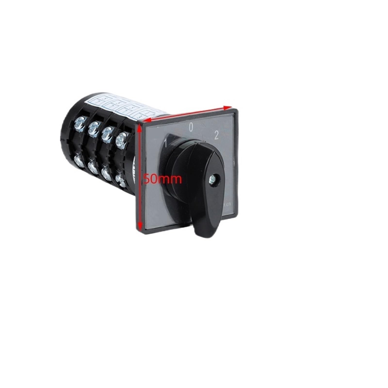ZDVHOMCB HZ5B-20A Series Rotary Cam Switch Multi Positions Changeover Selector Silver 1-4 Poles(4P-102)