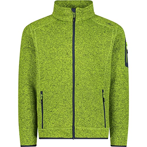 CMP Herren Strick Fleece Jacke, Limegreen-b.Blue, 56