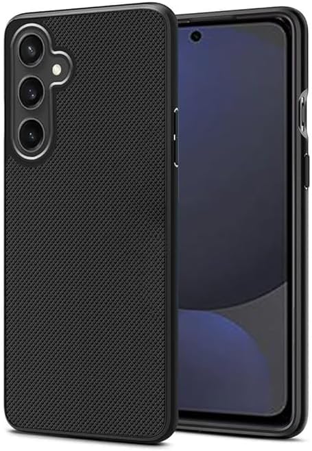 FabeKee Back Cover Case Compatible for Samsung Galaxy S24 FE 5G (Textured Grip Design | Camera Protetion | Slim and Light Weight | Soft Touch and Feel | Black) (Samsung S24 FE 5G)