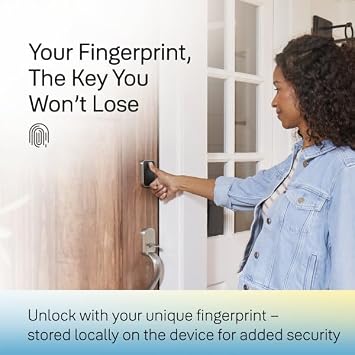 Yale Assure Lock 2 Touch Deadbolt, Black Suede Smart Keyless Entry Door Lock with Valdosta Handle and Wi-Fi Connected Touch Keypad and Fingerprint Scanner, B-YRD450-F-WF1-VL-BSP