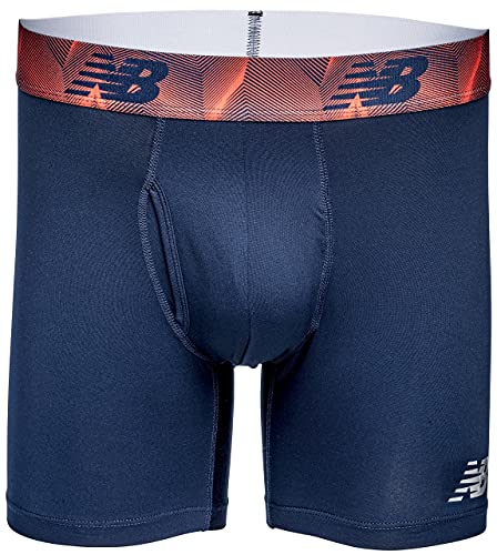 Image of New Balance Men's Performance Boxer Briefs with Fly, Breathable Stretch Underwear, Moisture Wicking, Soft Waistband (3 Pack)