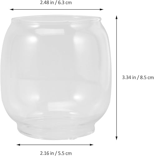 Miniatura 7 de Lámpara de queroseno, lámpara de cristal, chimenea, 2 piezas, pantalla de lámpara de queroseno de vidrio transparente, lámparas de aceite vintage,