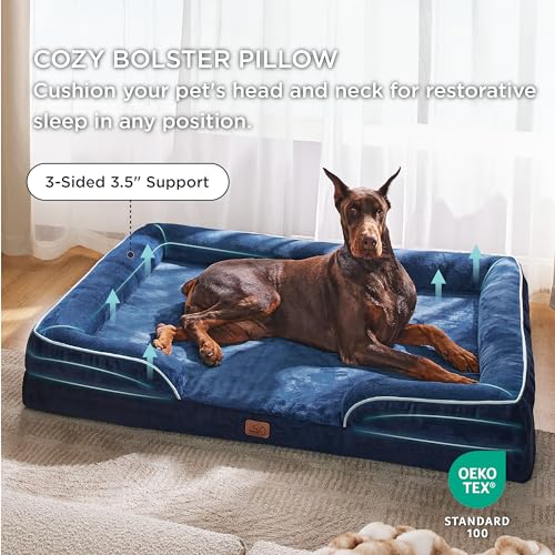 image for Bedsure XXL Orthopedic Dog Bed for Extra Large Dogs - Washable Giant D