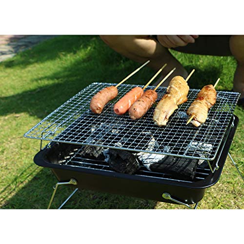 Przenośny składany grill na węgiel drzewny, stal nierdzewna, idealny na kemping i gotowanie na świeżym powietrzu, idealny na spotkania ogrodowe i pikniki
