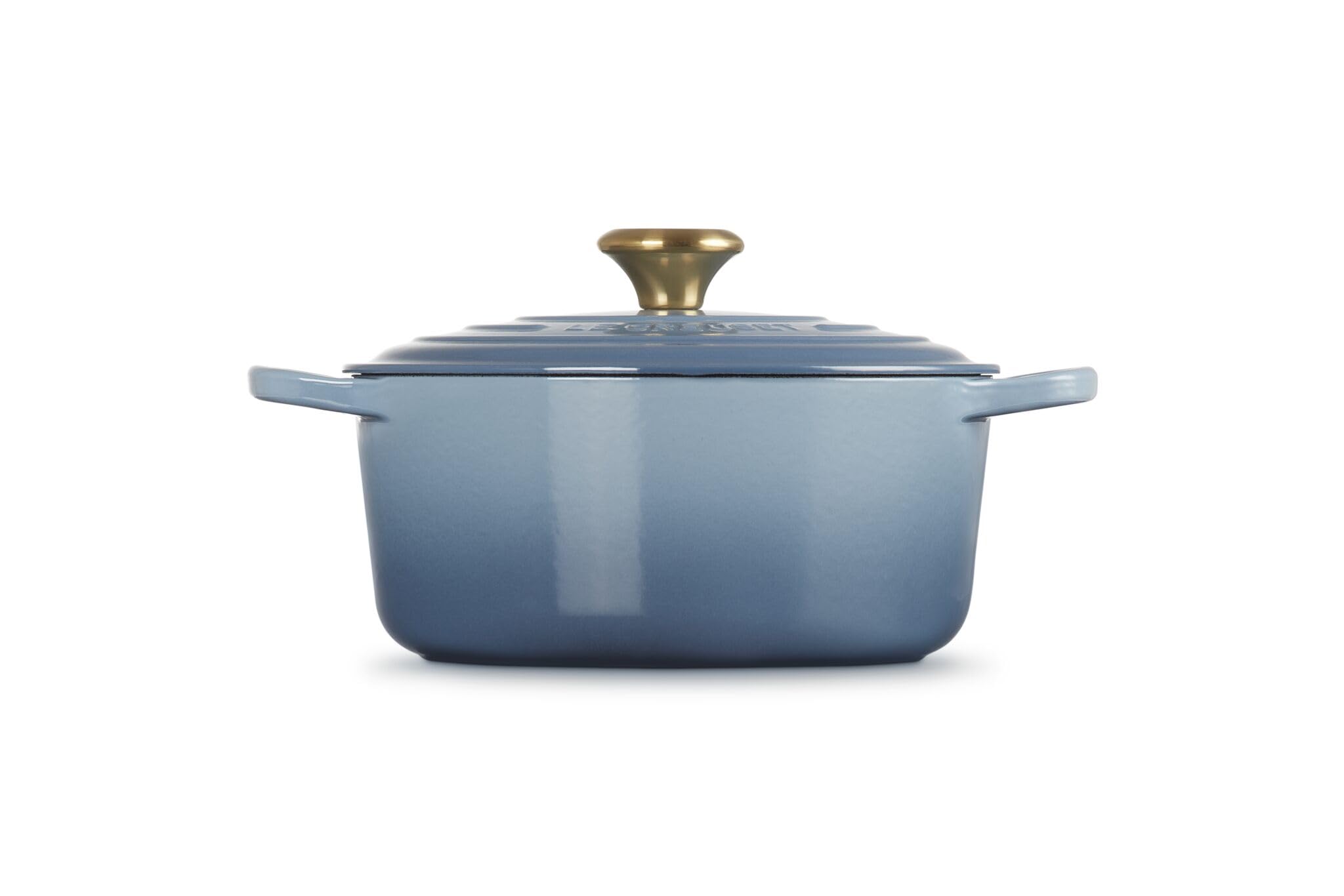 Le Creuset Signature Gusseisen-Bräter mit Deckel, Ø 24 cm, Rund, Für alle Herdarten und Induktion geeignet, Volumen: 4,2 l, 4,305 kg, Chambray, 21177244344441