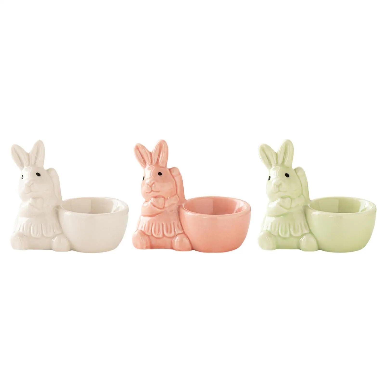 Eierbecher, Tablett, Präsentationsständer, Osterhasen, Eierhalter, gekochte Eier(Pink)