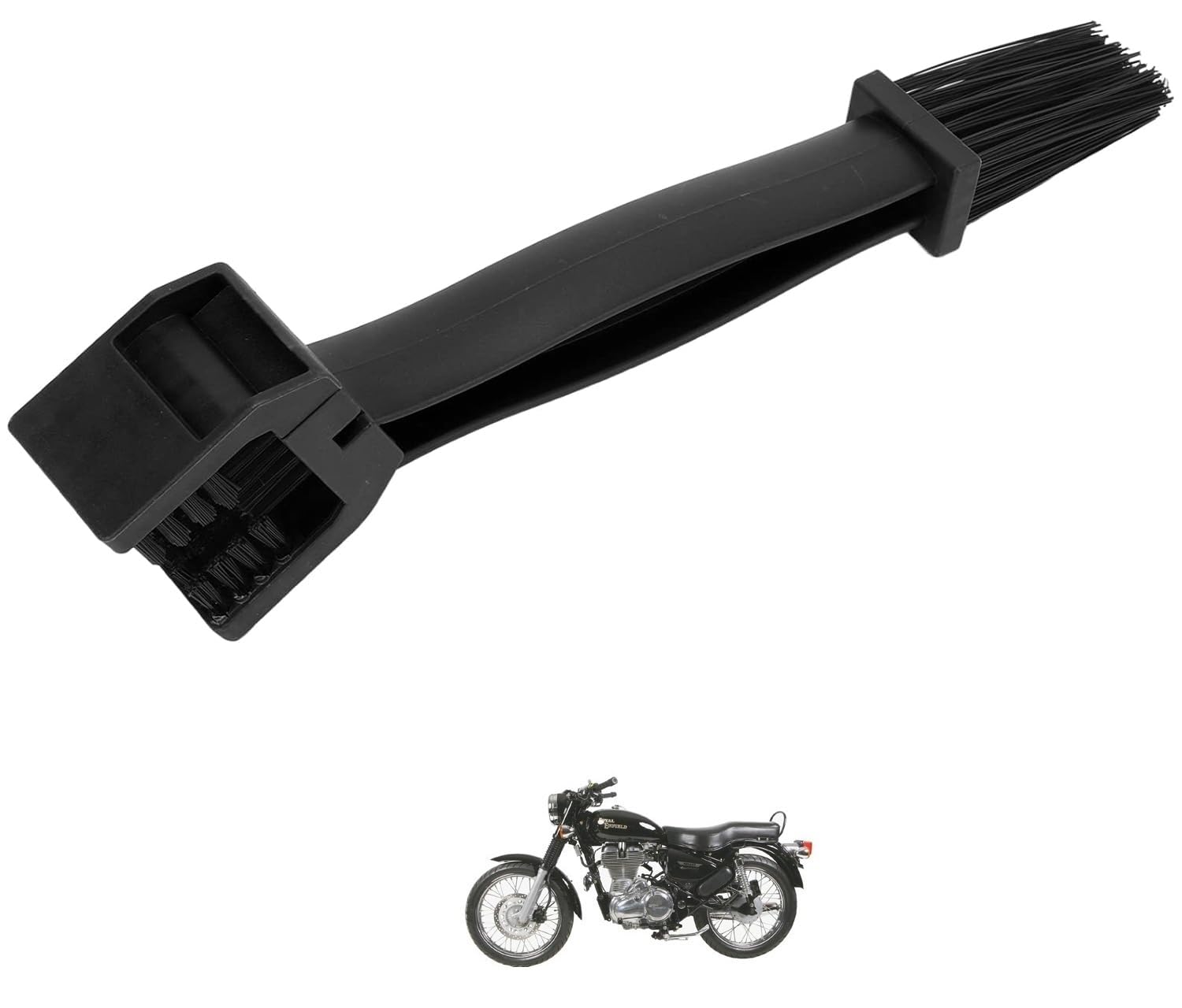 Kozdiko Bicycle and Motorcycle Chain Cleaning Brush, Gear Cleaning Brush Multifunctional 3 Sided Bristles Chain Cleaner Brush for Royal Enfield Bullet Electra Twinspark-image-6