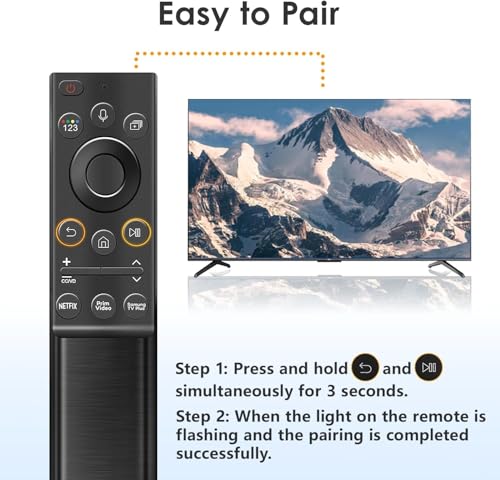 Image of Solar Rechargeable Remote Control Replacement for Samsung Smart TVs BN59-01357A Neo QLED Frame Smart 4K 8K Ultra HD TV, Voice Function, USB-C Charging