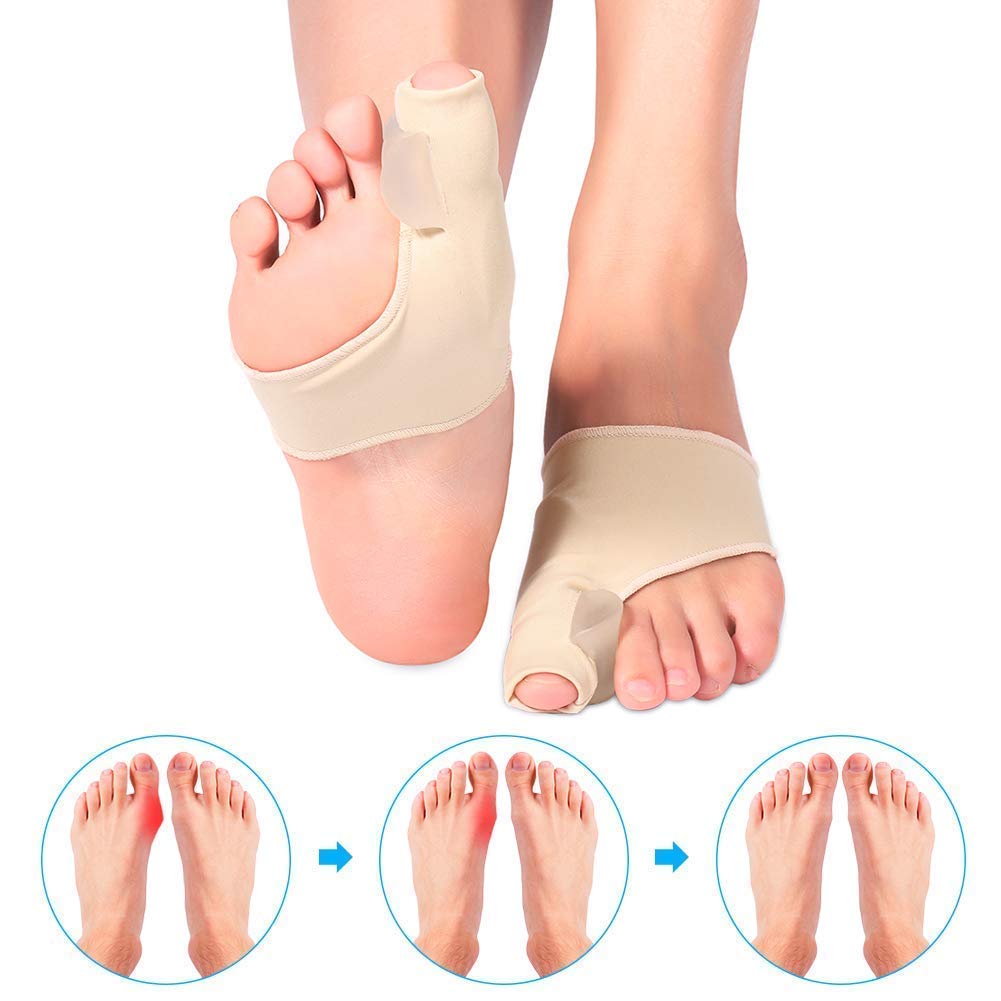 PEDIMEND Ballenzeh-Korrektor und Hallux Valgus Schiene (2 Paar – 4 Stück) | Ballenzeh-Protektoren | für richtige Ausrichtung des großen Zehs | Unisex | Fußpflege (klein)