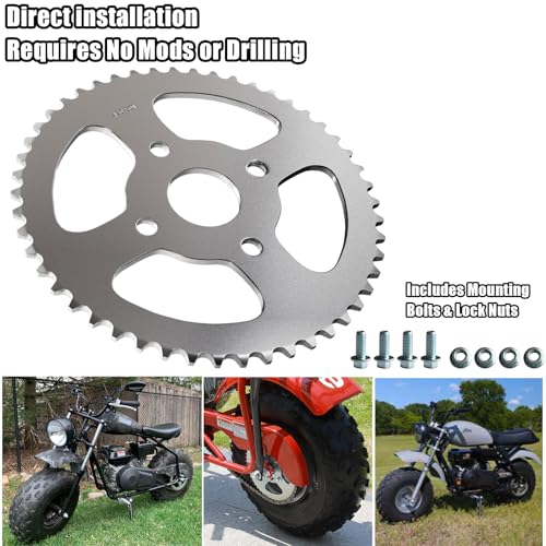 Image of JNDO Mini Bike Sprocket 420 Chain 50T Go Kart Rear Sprocket 40mm Bore Replacement for Coleman Bt200x Ct200u Trail 200 Ct200u-Ex Baja Warrior Heat Massimo Mb165 Mb200 196cc 5.5 6.5hp