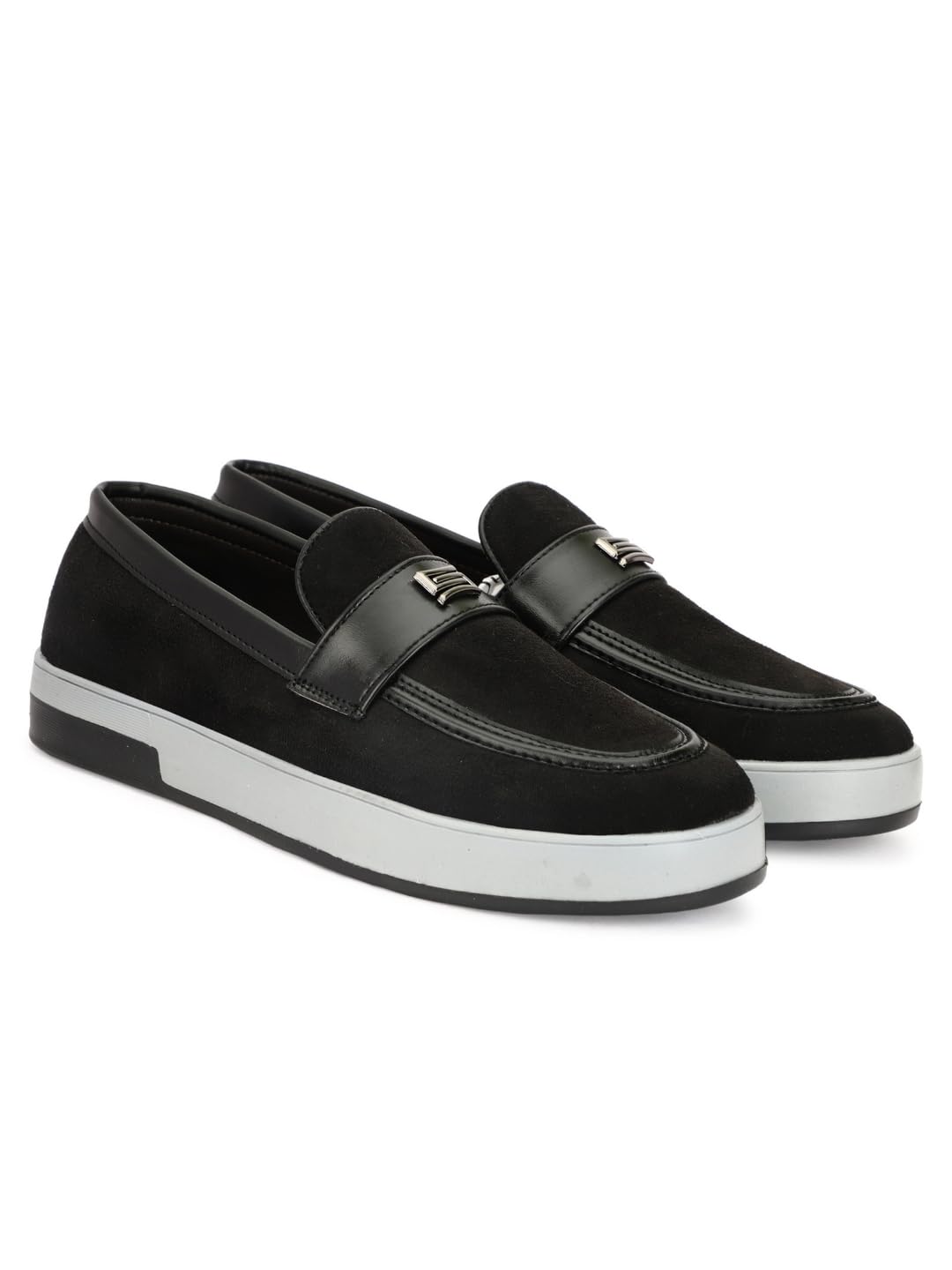 SHOZANIA Mocassion Shoe in Suede Vegan Leather with Buckle (Black, 6) (B0CKPVN9YH) Amazon Price History, Amazon Price Tracker