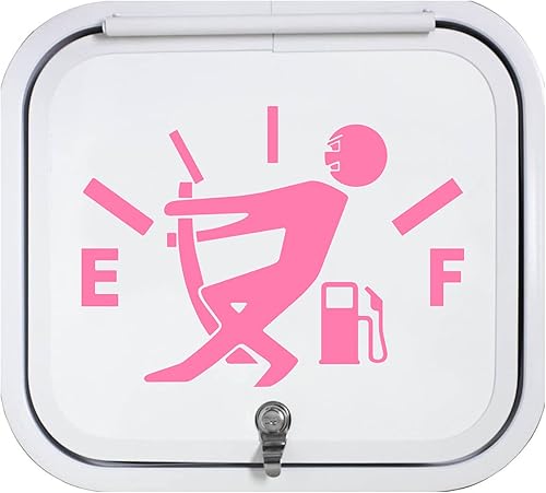 Miniatura 2 de HungMieh Calcomanías de alto consumo de gas para automóviles, divertidas calcomanías de automóvil para tanque de combustible, puerta de gas,