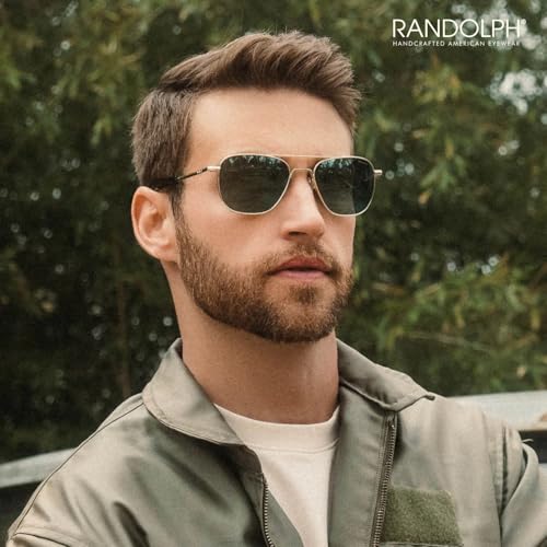 Randolph Eyewear Aviator Sunglasses for Men & Women – Non-Polarized & Polarized Lenses, 23k Gold UV Protection Sunglasses2