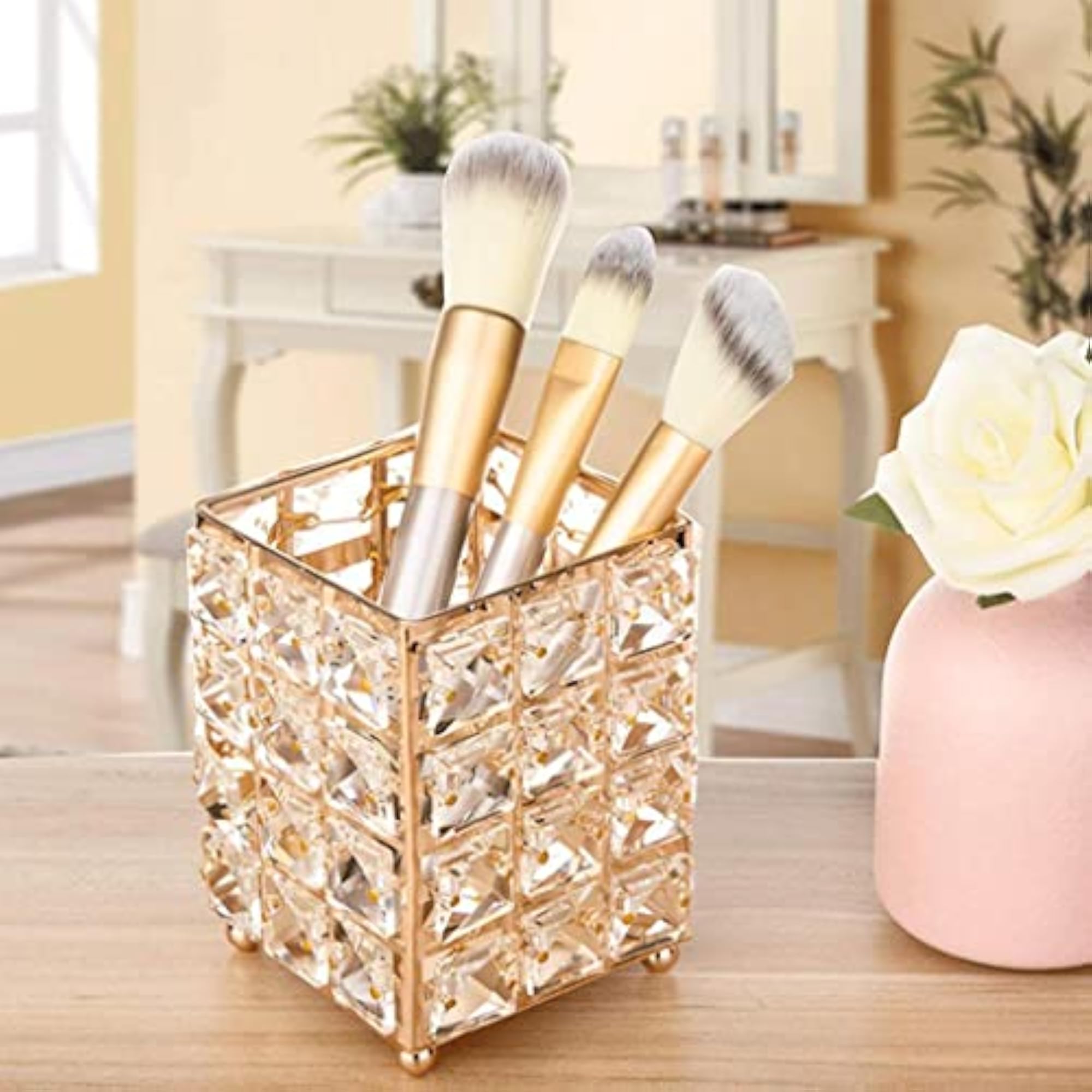 Crystal Makeup Brush Holder for Organising Brushes