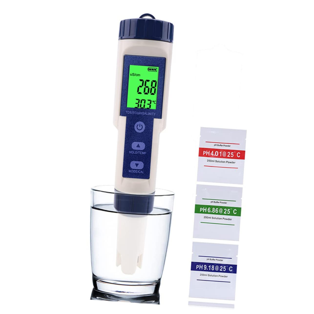 PLAFOPE Probador Digital De del Agua Medidor De Salinidad para y Pantalla LCD Retroiluminación Herramienta y Precisa para Monitoreo De Agua