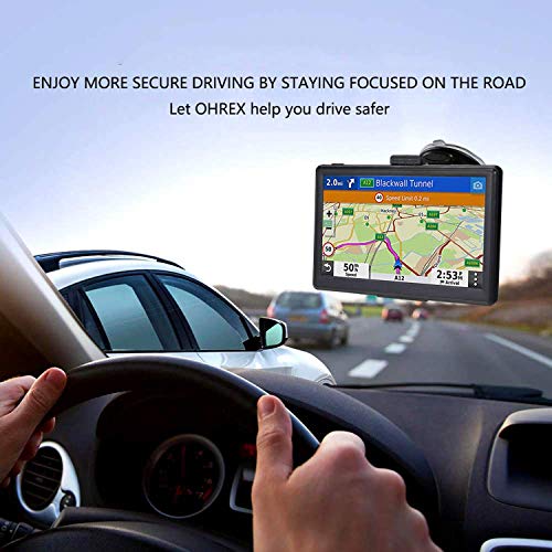 GPS Navigation for Car Truck RV, Latest 2020 Map 7 Inch OHREX GPS Navigator System, GPS for Truck Drivers Commercial, Free Lifetime Map Update, Spoken Turn-by-Turn Direction, Driver Alerts (Renewed) - Thumbnail 4