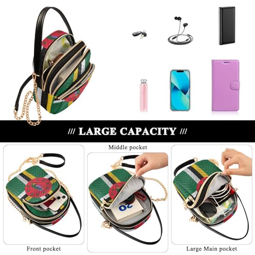 Image of Patriot Flag Cell Phone Purse Crossbody Handbag Durable Shoulder Bag Sturdy Travel Pouch