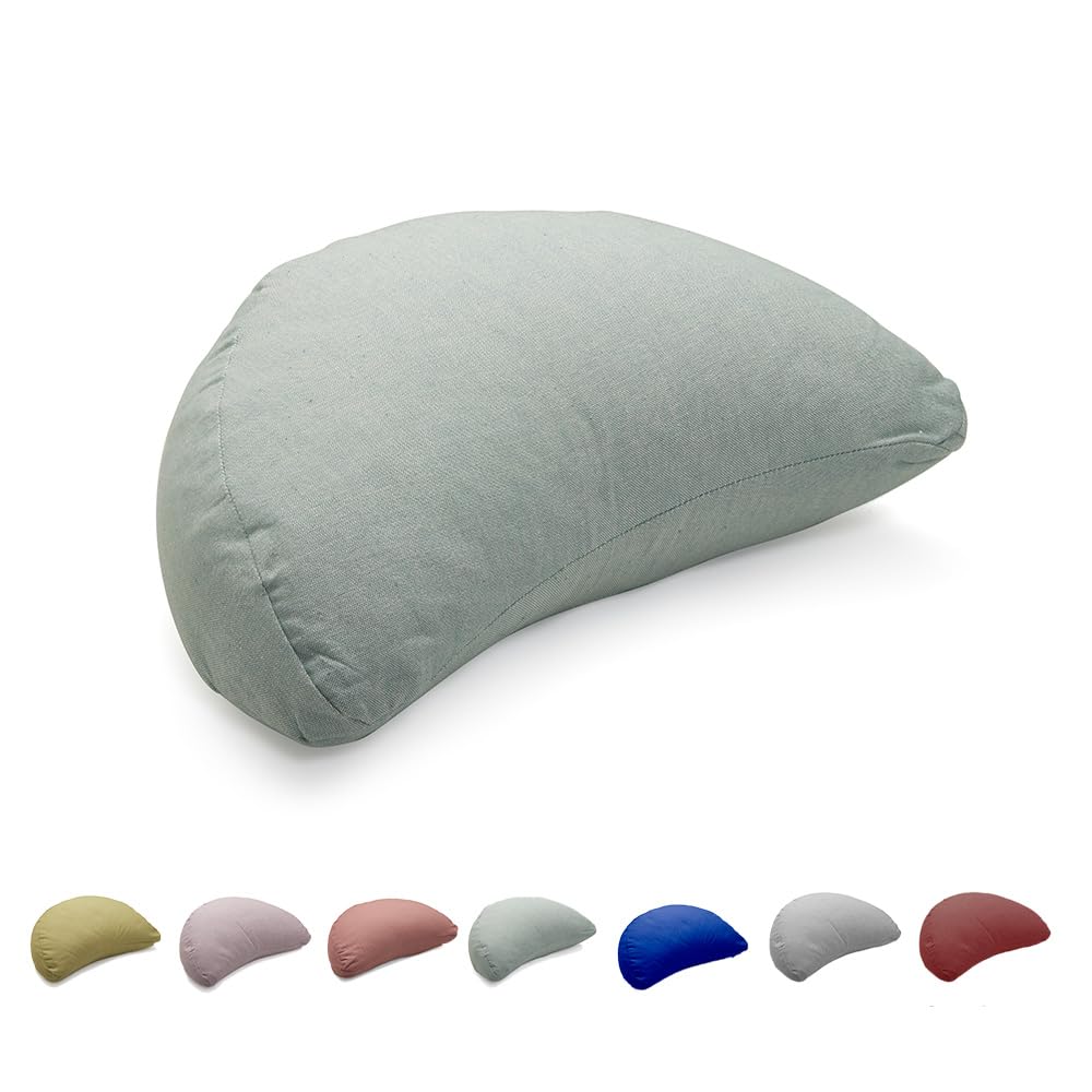 Sarveda Crescent Zafu Meditation Cushion | Misty Blue Medium