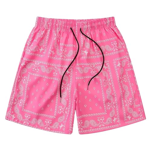 MECH-ENG Mens Paisley Shorts Workout Boxing Running Shorts Bandana Boho Lightweight Drawstring