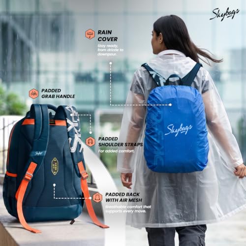 Image of Skybags Brat Pro Max 15.6 Inch Compatible Unisex 35L Laptop Backpack | Premium Durable Fabric| 3 Compartments | Padded Backpanel | Office & Casual Travel Backpack for Men & Women