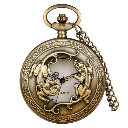 Vintage Quartz Pocket Watches for Men with Chains Pendant Pocket Watch Women’s Necklace Watches Unique Designs with Box