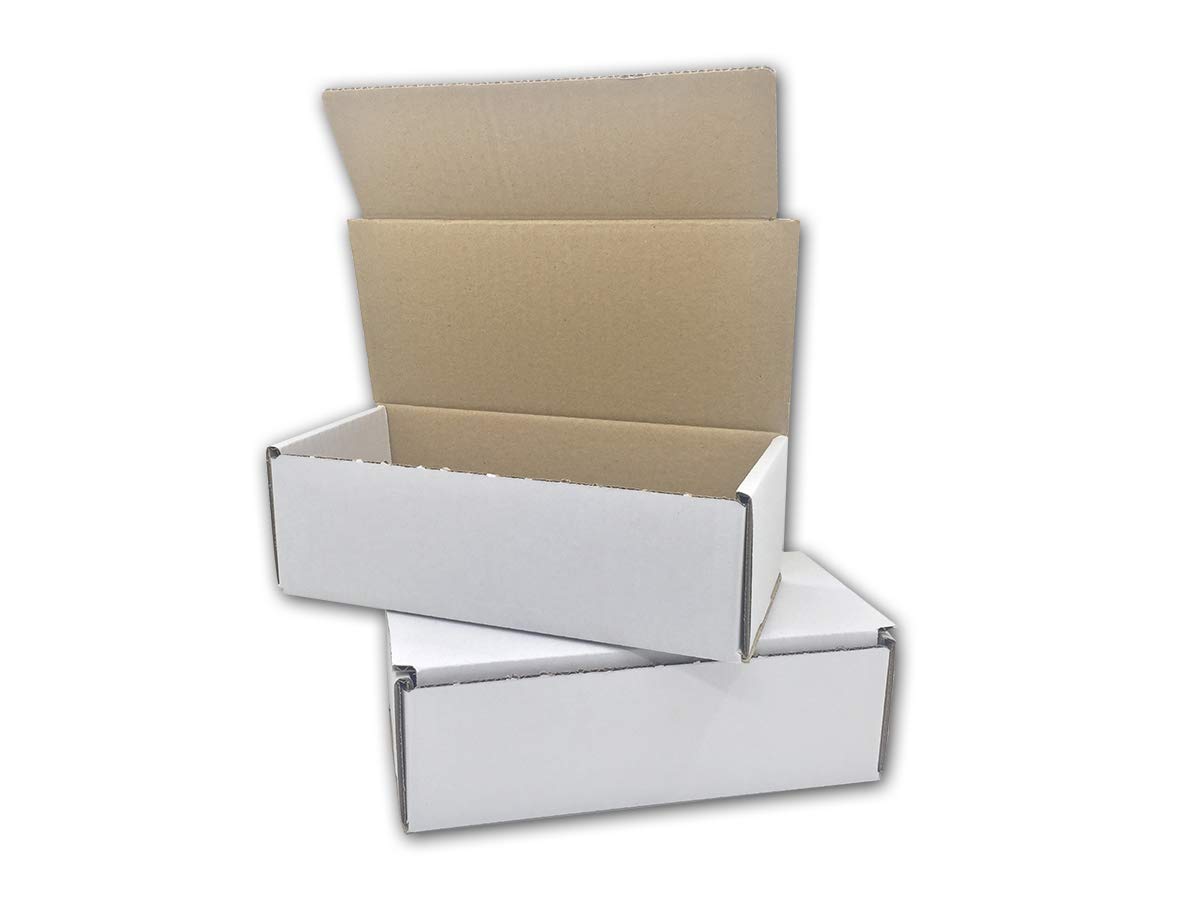 Pack de 50 Cajas de Cartón Automontables 21 x 10 x 7 cm Canal Simple y Color Blanco Para Mudanzas y Envíos Fabricadas en España