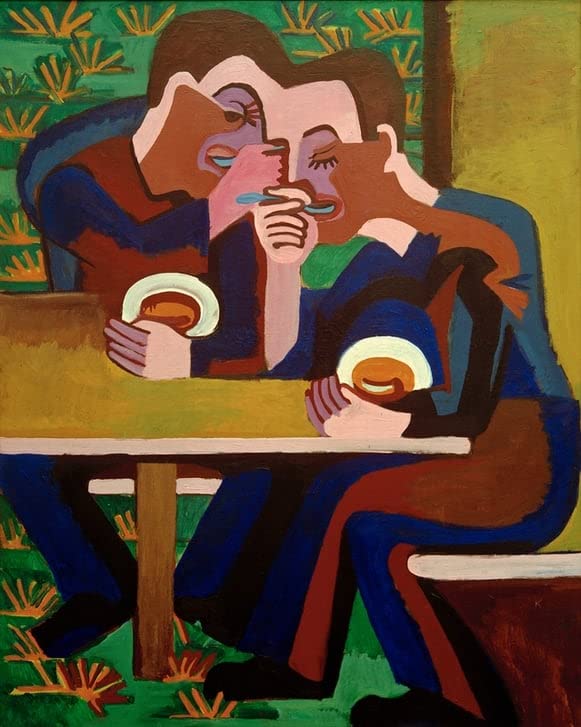 Tableau Kirchner affiche en toile d'art célèbre chef-d'œuvre de peinture murale salon