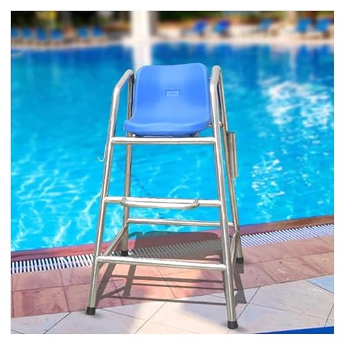 KEuLen Silla de observación de salvavidas, silla de salvavidas para piscina, sillas de salvavidas - Sillas de playa para parque acuático, playa (2 escalones - 120 cm de alto)