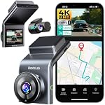 BOTSLAB 4K Dual Dash Cam Front and Rear, STARVIS 2 Sensor, Voice Control, 170° Wide Angle, 5GHz WiFi, Built-in GPS, WDR Night Vision, 24H Parking Mode (No Card)