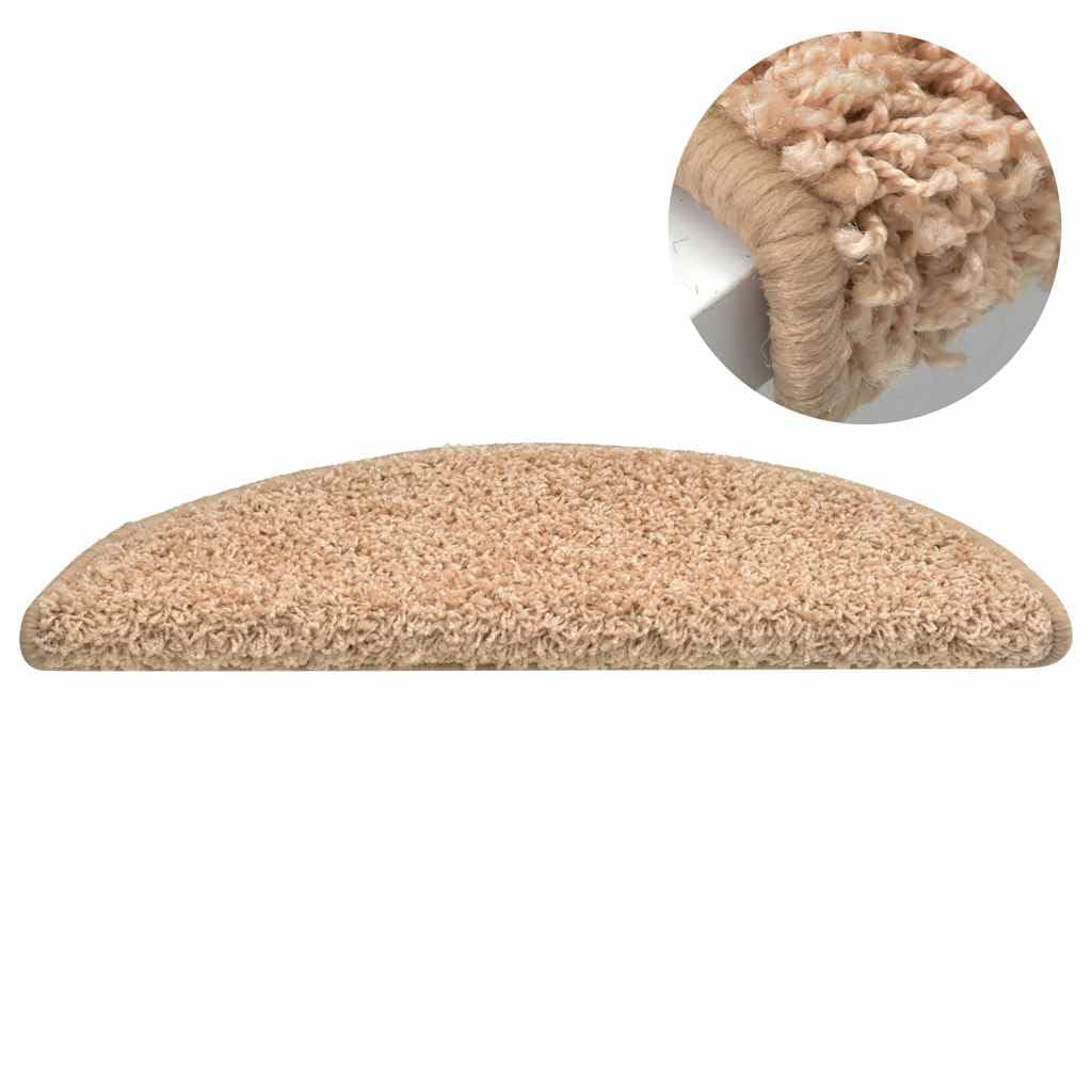 Lot de 15 tapis d'escalier, 65 x 21 x 4 cm, or